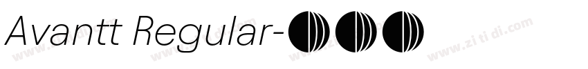 Avantt Regular字体转换